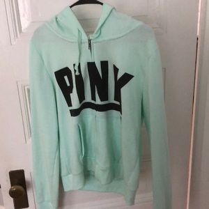 Pink zip up sweater